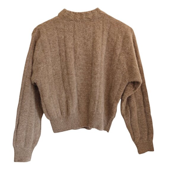 Vintage Liz Claiborne Angora Wool Floral Sweater S Petite - Picture 3 of 6